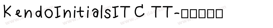 KendoInitialsITC TT字体转换